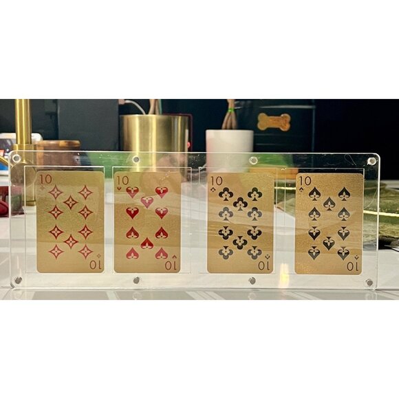 Louis Vuitton Gold Foiled Damier Playing Cards/Collective Piece - 10's x 4 each - Picture 8 of 15
